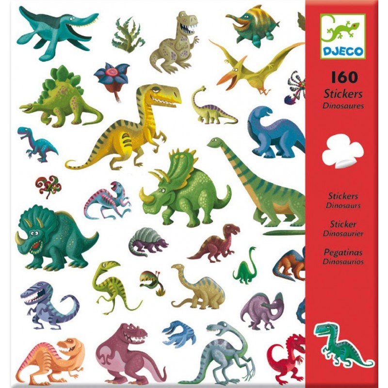 160 stickers - Dinosaures un jeu Djeco