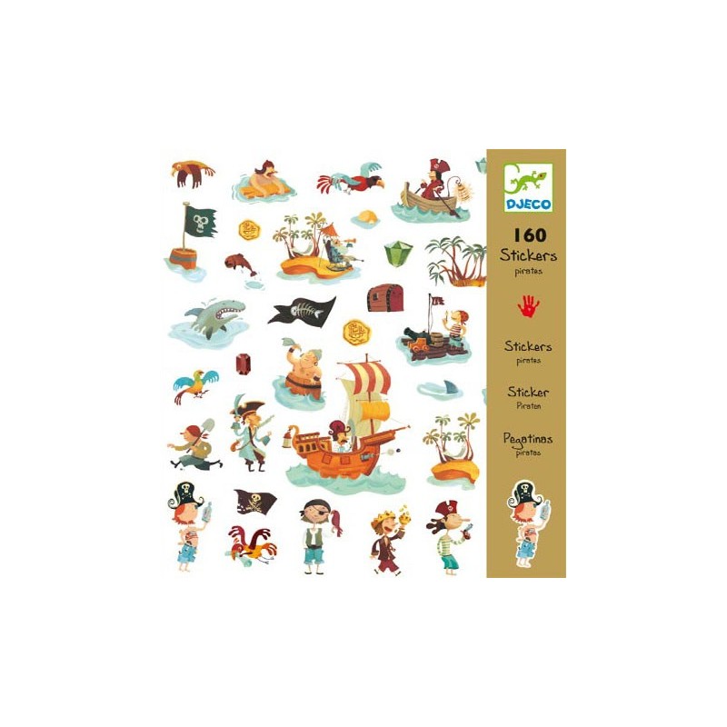 160 stickers - Pirates un jeu Djeco