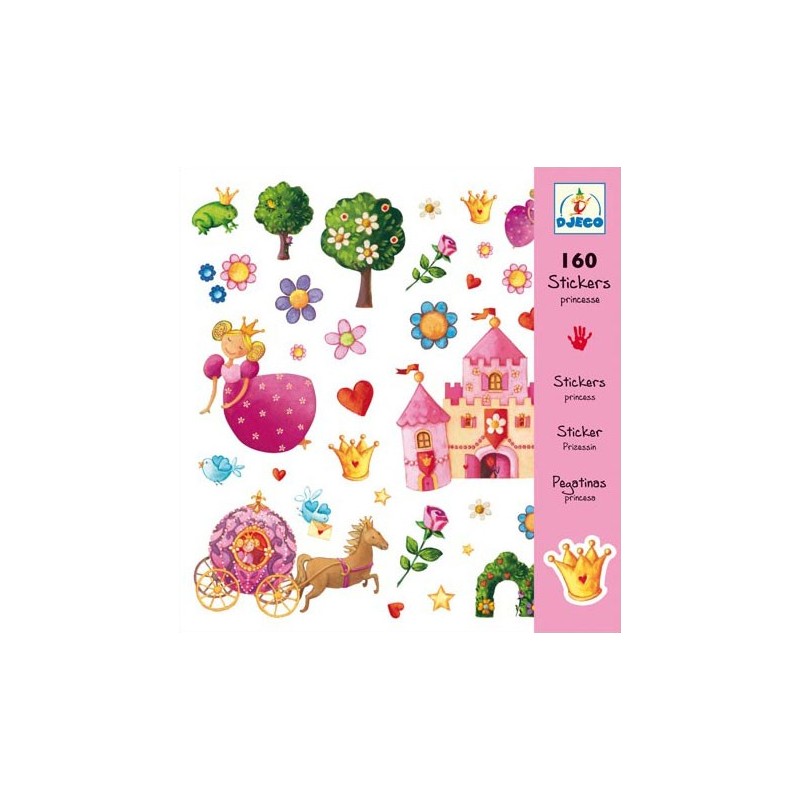 160 stickers - Princesses un jeu Djeco