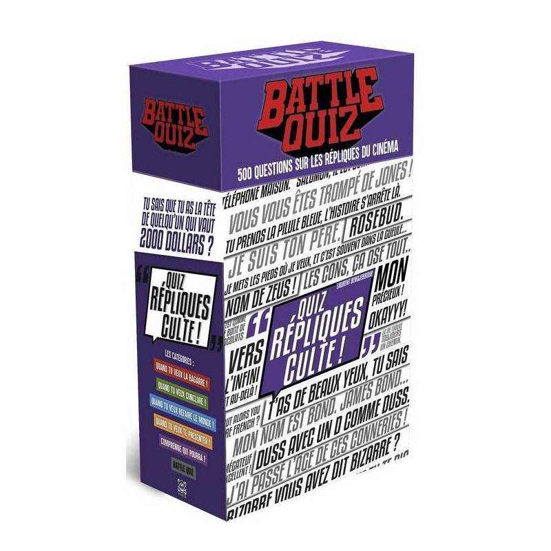 Battle Quiz Repliques Cultes un jeu Ynnis éditions Battle Quiz Repliques Cultes un jeu Ynnis éditions