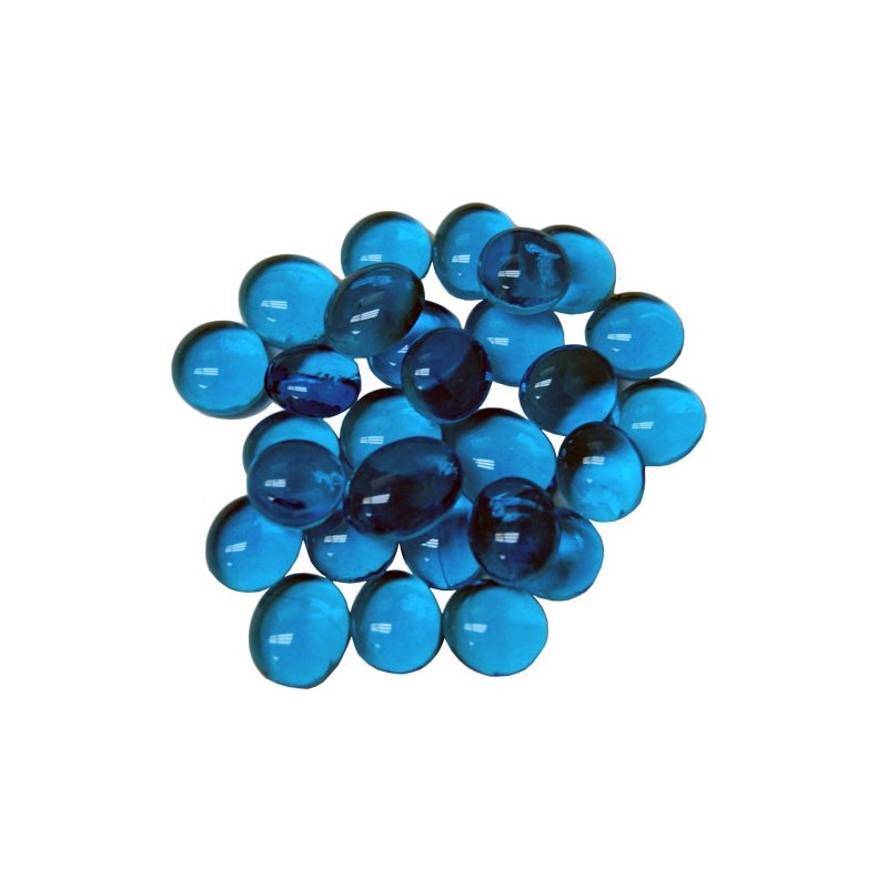 40 billes plates en tube - Crystal light blue un jeu Chessex 40 billes plates en tube - Crystal light blue un jeu Chessex