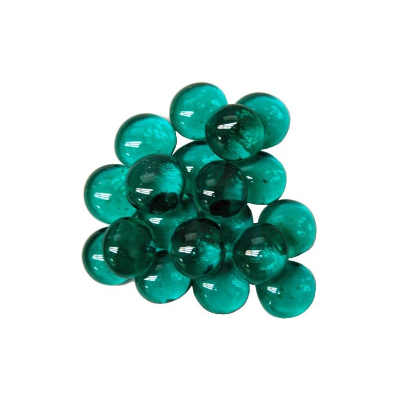 40 billes plates en tube : Crystal Teal un jeu Chessex