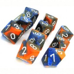 10 dés 10 *GEMINI* ORANGE un jeu Chessex