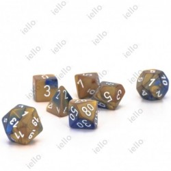 7 dés * gemini * Or & Bleu un jeu Chessex