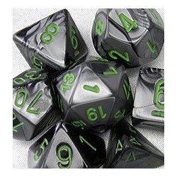 7 dés * gemini * NOIR & GRIS un jeu Chessex