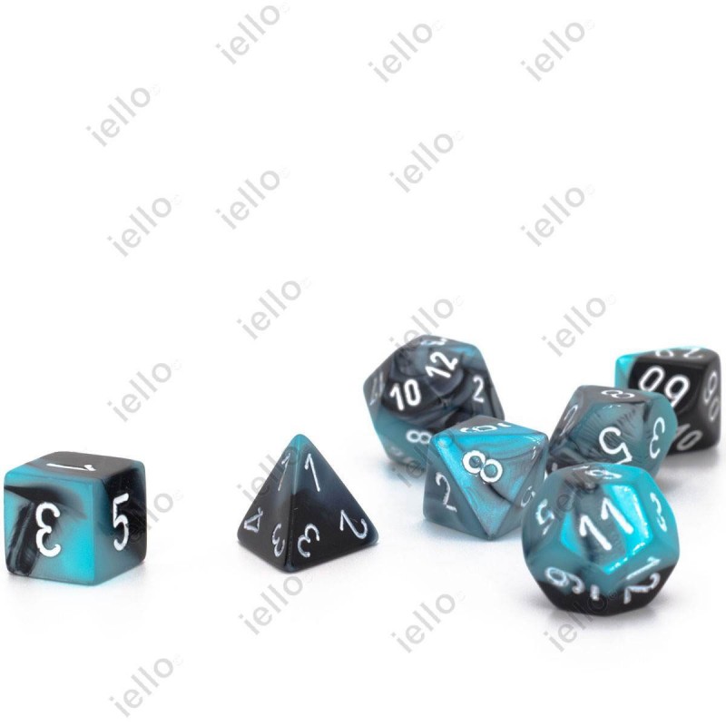 7 dés * gemini * Sarcelle & Noir un jeu Chessex