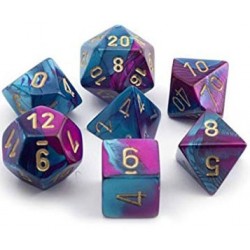 7 dés * gemini * VIOLET & TEAL un jeu Chessex