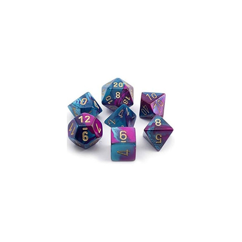 7 dés * gemini * VIOLET & TEAL un jeu Chessex