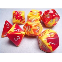 7 dés * gemini * ROUGE & JAUNE un jeu Chessex