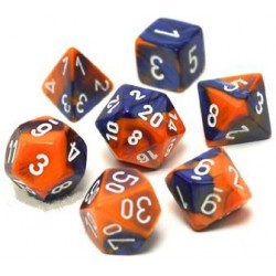 7 dés * gemini * BLEU & ORANGE un jeu Chessex