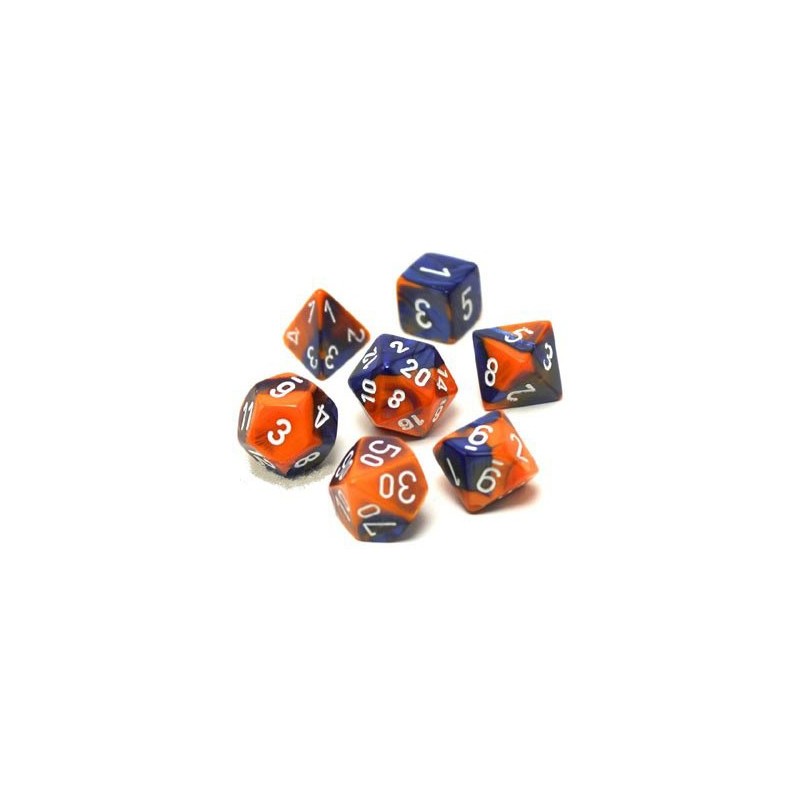 7 dés * gemini * BLEU & ORANGE un jeu Chessex