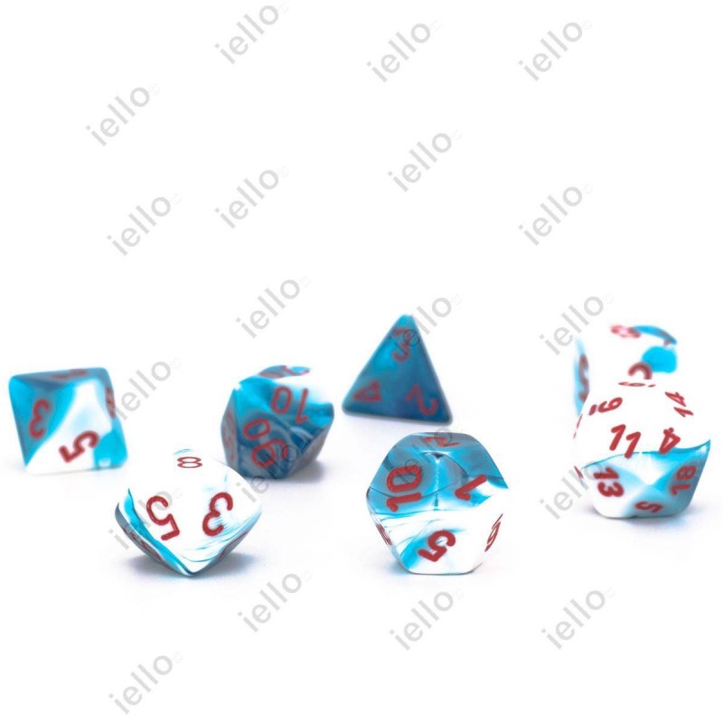 7 dés * gemini * Bleu Astral & Blanc un jeu Chessex