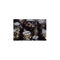 10 dés 10 * feuille * NOIR & OR un jeu Chessex