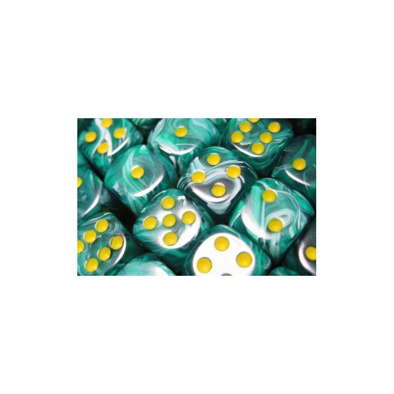 Pack de 36 dés D6 * vortex * VERT MALACHITE un jeu Chessex