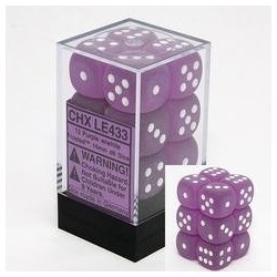 Boîte de 12 dés 6 * givrés * VIOLET / PURPLE un jeu Chessex