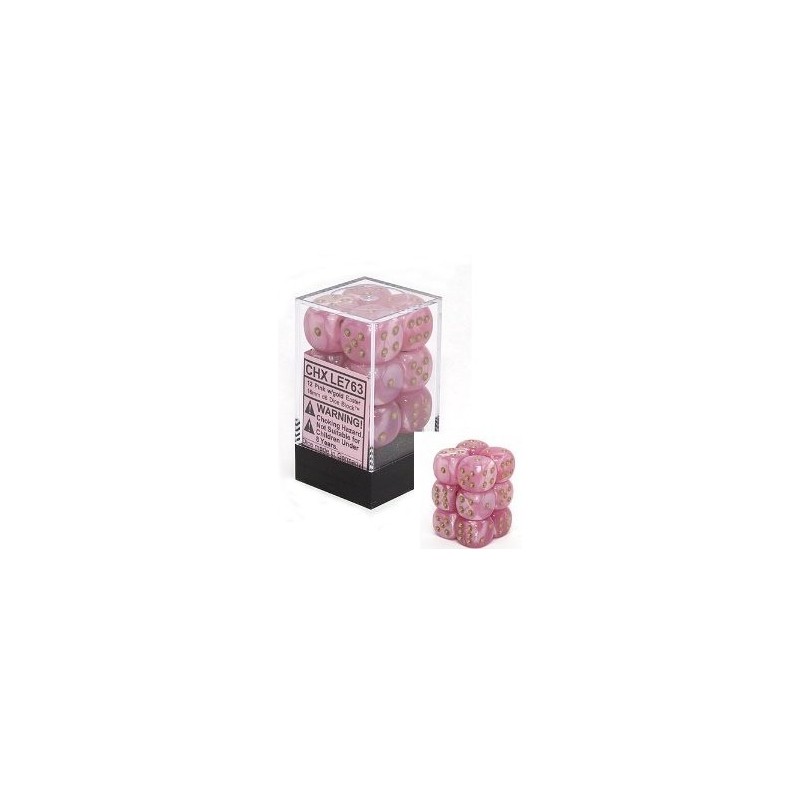 Boîte de 12 dés 6 * easter * ROSE / PINK un jeu Chessex