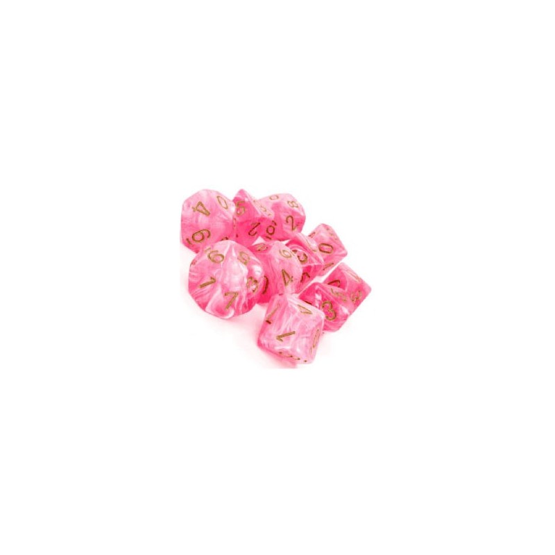 10 dés 10 * easter * ROSE / PINK un jeu Chessex 10 dés 10 * easter * ROSE / PINK un jeu Chessex