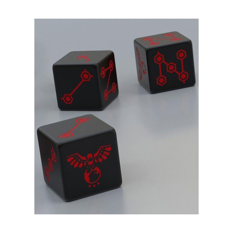 3 dices Legion (noir et rouge) un jeu Aka Games