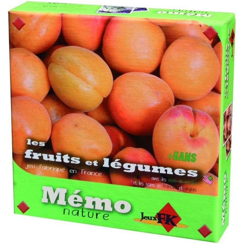 Mémo Nature - les fruits et légumes un jeu Jeux FK