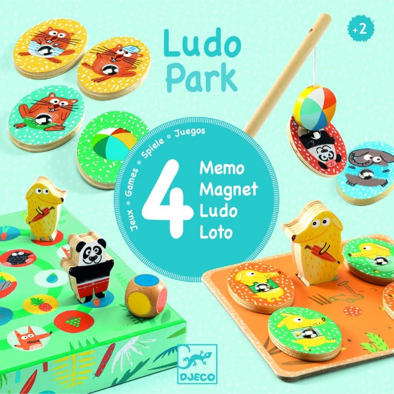 Premiers apprentissages - Ludopark - 4 games un jeu Djeco Premiers apprentissages - Ludopark - 4 games un jeu Djeco