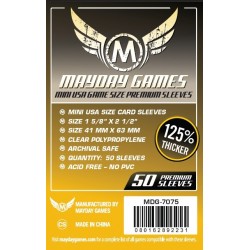 Lot de 50 Protège-Cartes Premium Mini USA 41x63mm un jeu Mayday Games