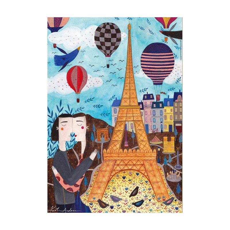 Puzzle 1000 pièces - Andrea Kurti - Paris un jeu D-Toys