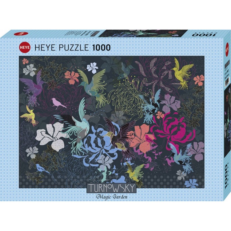 Puzzle 1000 pièces - Birds and flowers un jeu Heye