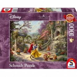 Puzzle 1000 pièces Kinkade - Blanche Neige un jeu Schmidt