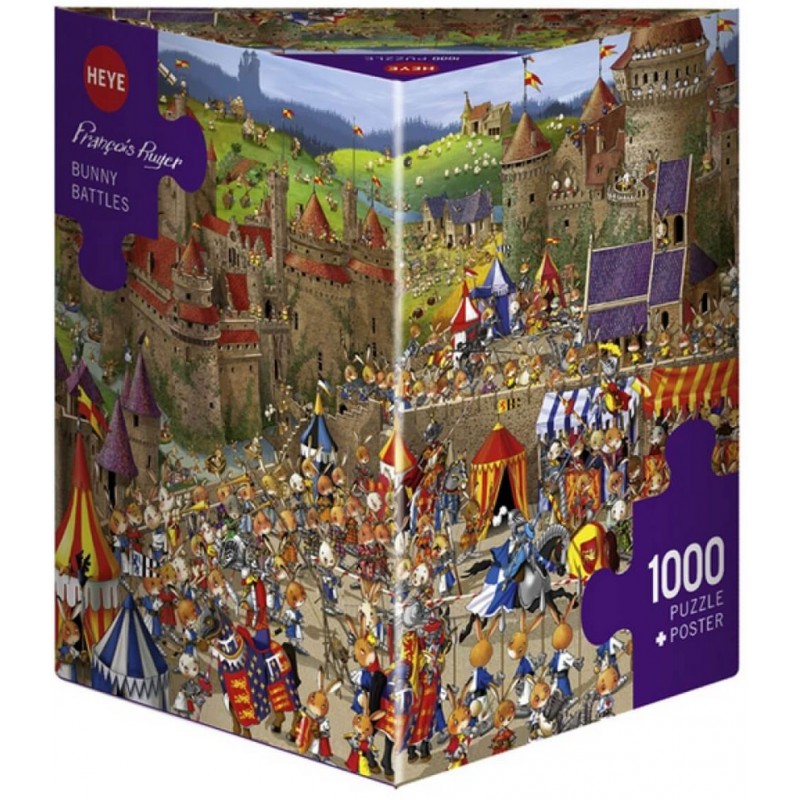 Puzzle 1000 pièces - Ruyer - Bunny Battles un jeu Heye