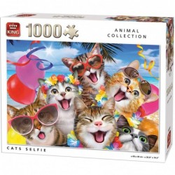 Puzzle 1000 pièces - Chats Selfies un jeu King