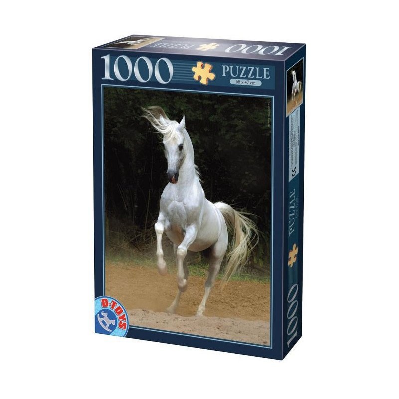 Puzzle 1000 pièces - Cheval blanc un jeu D-Toys