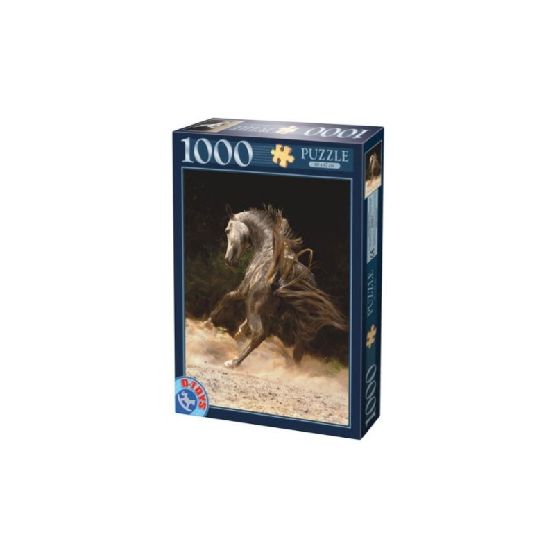 Puzzle 1000 pièces - Cheval Gris un jeu D-Toys Puzzle 1000 pièces - Cheval Gris un jeu D-Toys