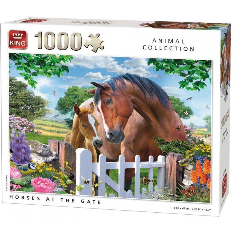 Puzzle 1000 pièces - Horses at the gate un jeu King