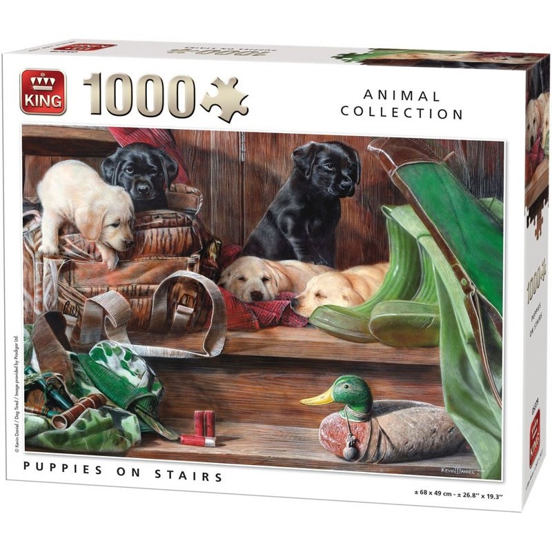 Puzzle 1000 pièces - Chiots un jeu King
