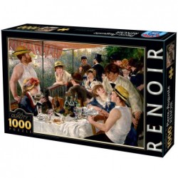 Puzzle 1000 pièces - Renoir - Déjeuner des canotiers un jeu D-Toys