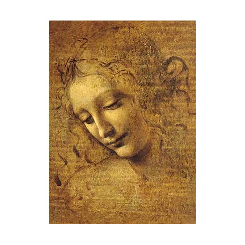 Puzzle 1000 pièces - De Vinci - Viso di giovane Fanciulla un jeu Ricordi