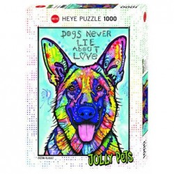 Puzzle 1000 pièces - Dogs never lie un jeu Heye