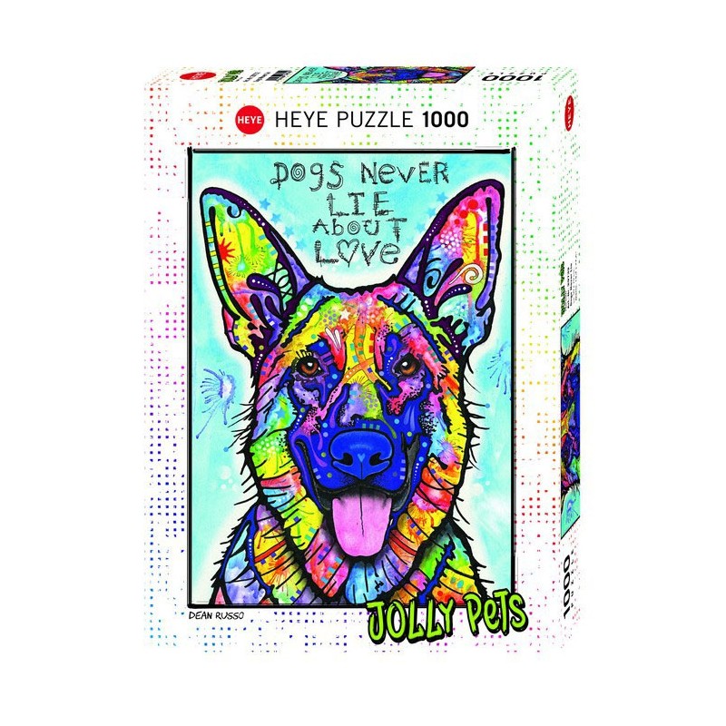 Puzzle 1000 pièces - Dogs never lie un jeu Heye