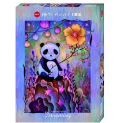 Puzzle 1000 pièces - Dreaming panda un jeu Heye