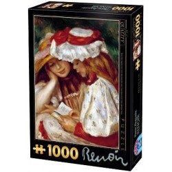 Puzzle 1000 pièces - Renoir - Deux jeunes filles lisant un jeu D-Toys
