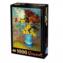 Puzzle 1000 pièces - Van Gogh - Fleurs dans un vase un jeu D-Toys