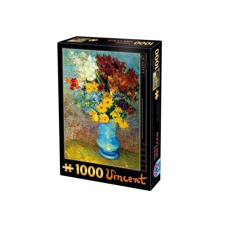 Puzzle 1000 pièces - Van Gogh - Fleurs dans un vase un jeu D-Toys