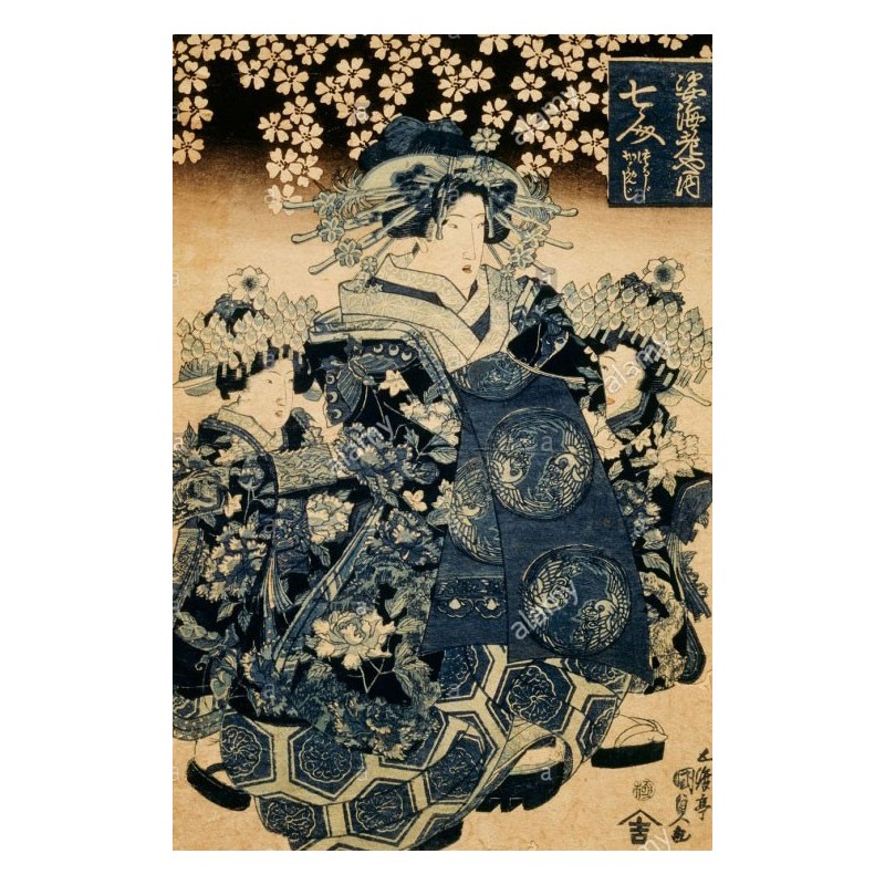 Puzzle 1000 pièces - Hiroshige - The courtesan nanahito un jeu Ricordi