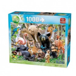 Puzzle 1000 pièces - Jungle party un jeu King