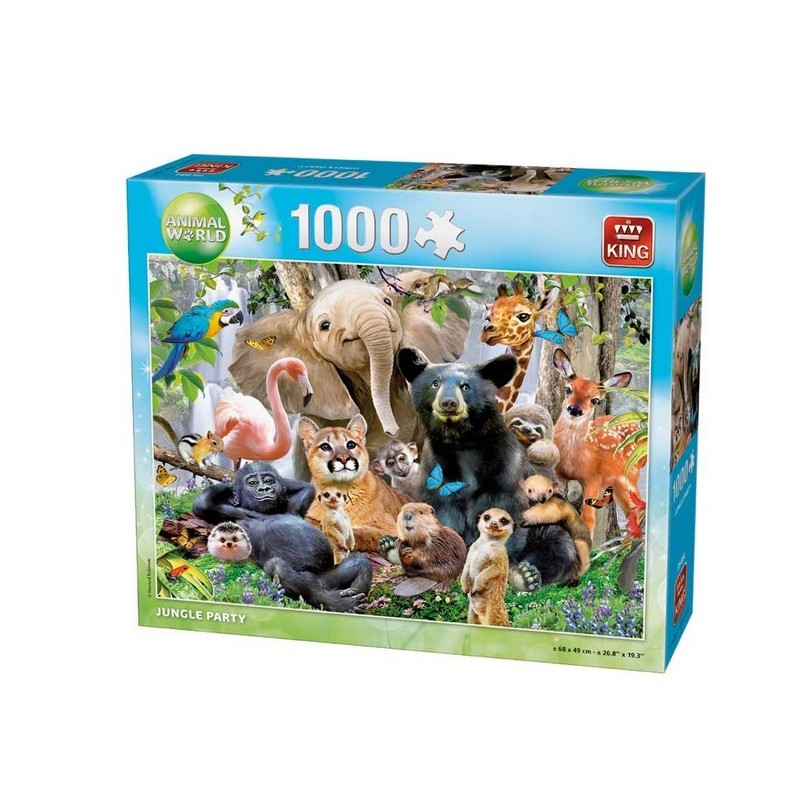 Puzzle 1000 pièces - Jungle party un jeu King Puzzle 1000 pièces - Jungle party un jeu King