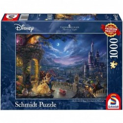 Puzzle 1000 pièces Kinkade - La belle et la bête un jeu Schmidt