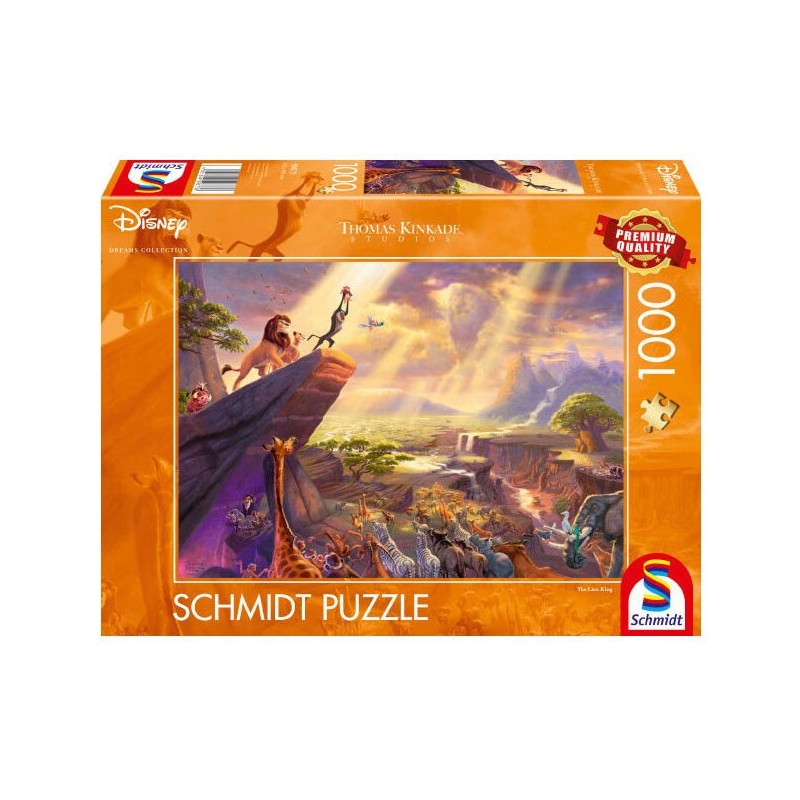 Puzzle 1000 pièces Kinkade - Le roi Lion un jeu Schmidt
