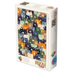 Puzzle 1000 pièces - andrea kurti - cats un jeu D-Toys