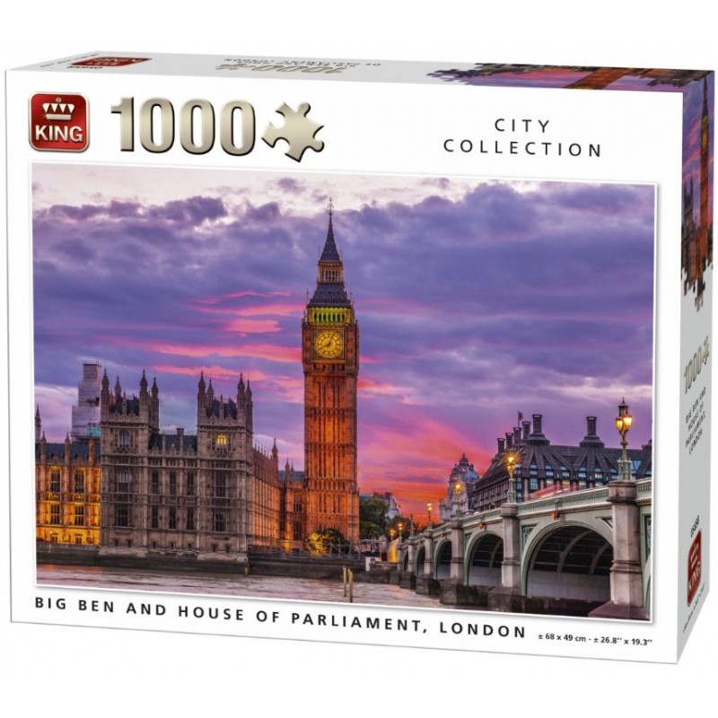 Puzzle 1000 pièces - Londres Big Ben un jeu King