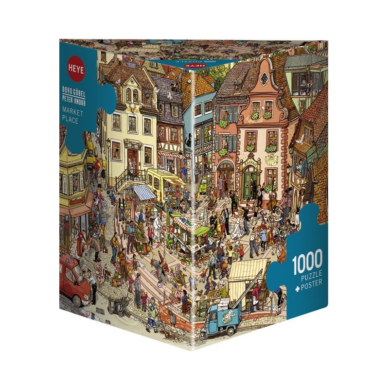 Puzzle 1000 pièces - Gobel et Knorr - Market place un jeu Heye